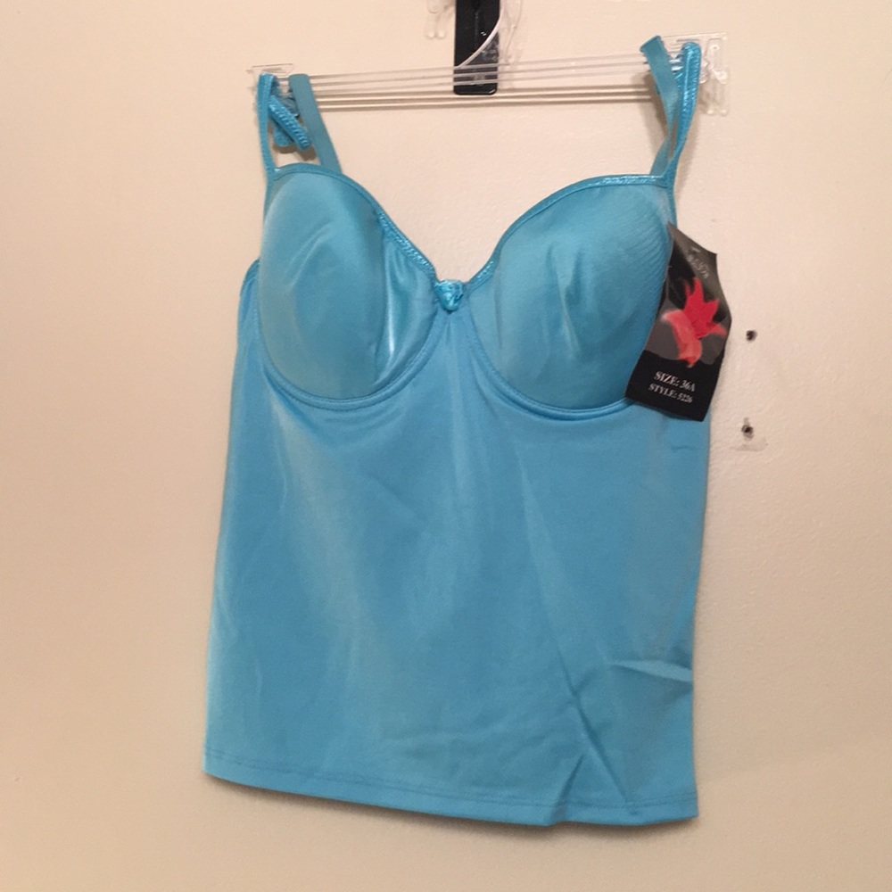 Sexy LiLy Aqua Blue Camisole Cami/ Bra NWT